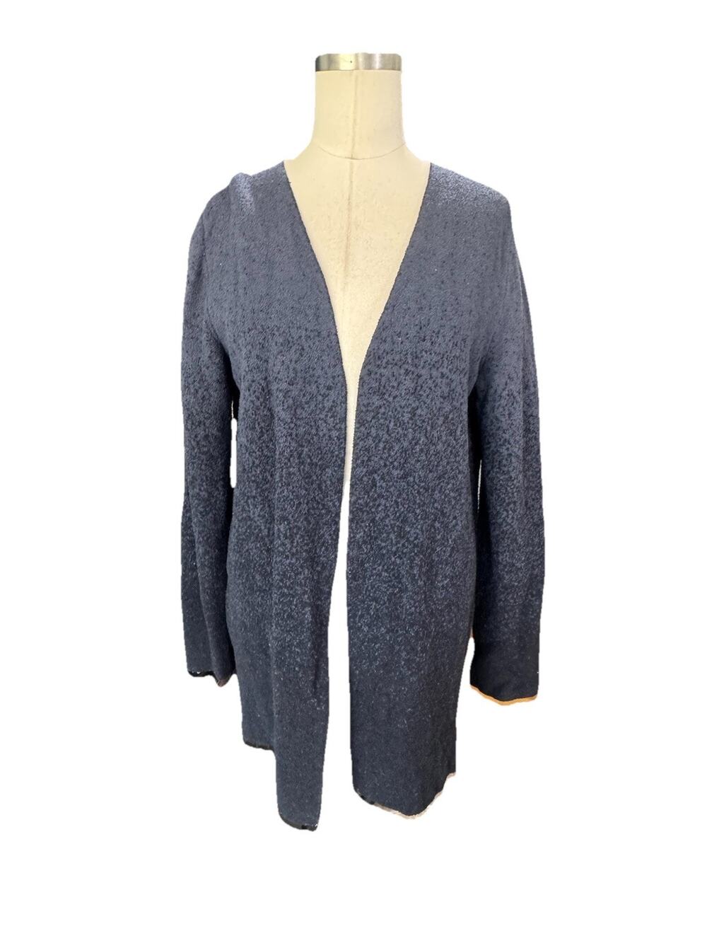 Barefoot Dreams CozyChic Lite Confetti Cardigan Indigo Black Size small